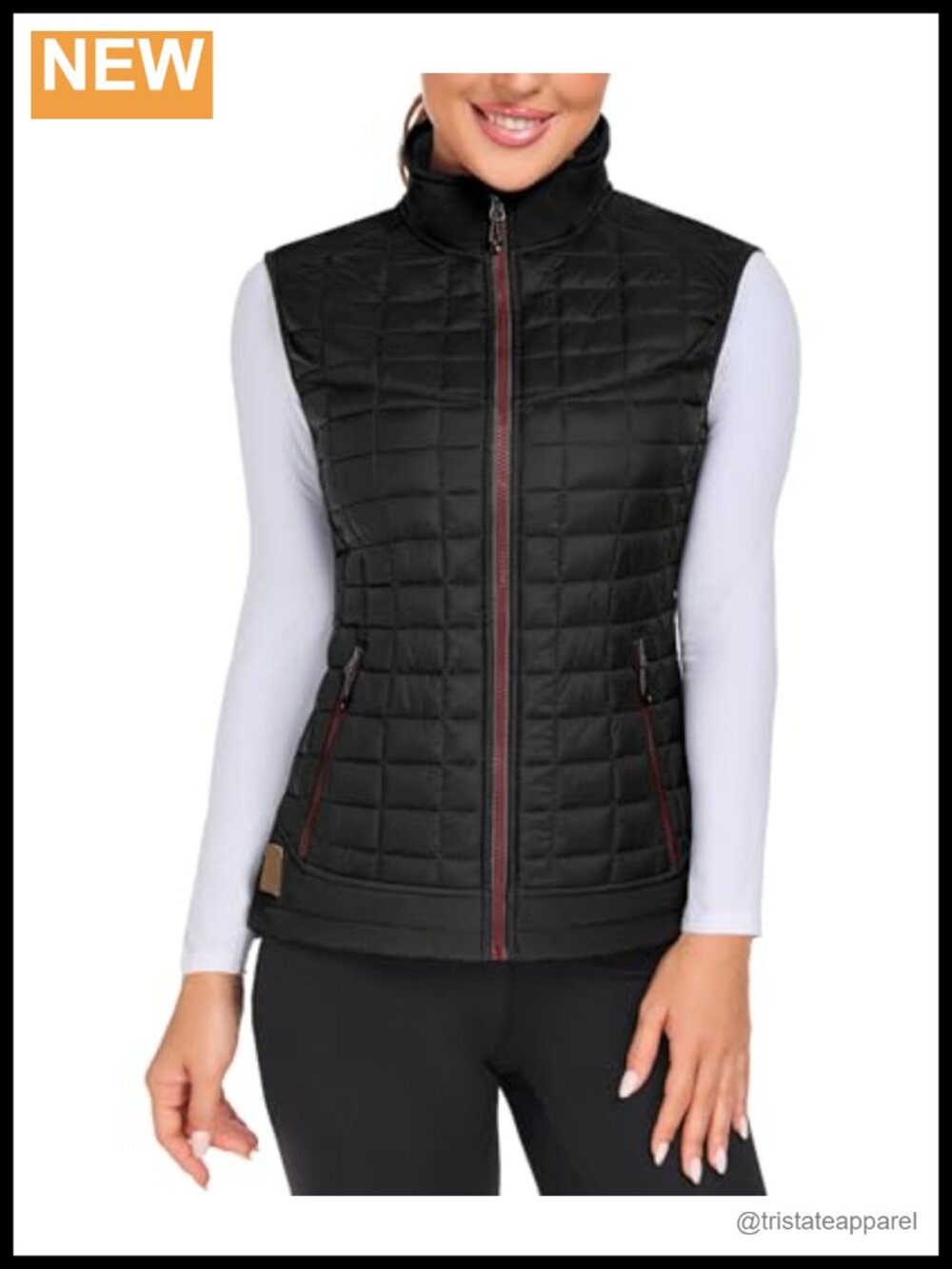 Lightweight Recycled Polyester Puffer Vest Warm Outdoor Hiking Travel Running